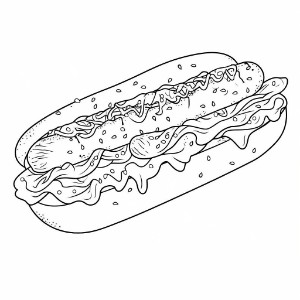 Hot Dog coloring pages – Coloring corner