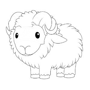 Muskox coloring pages – Coloring corner