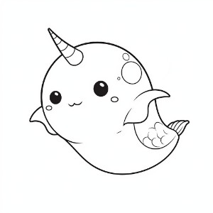 Narwhal coloring pages – Coloring corner