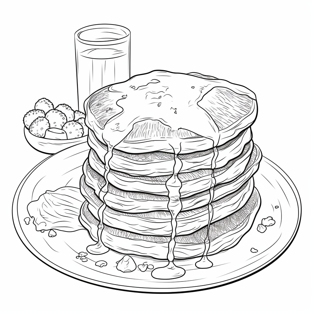 Pancakes coloring page