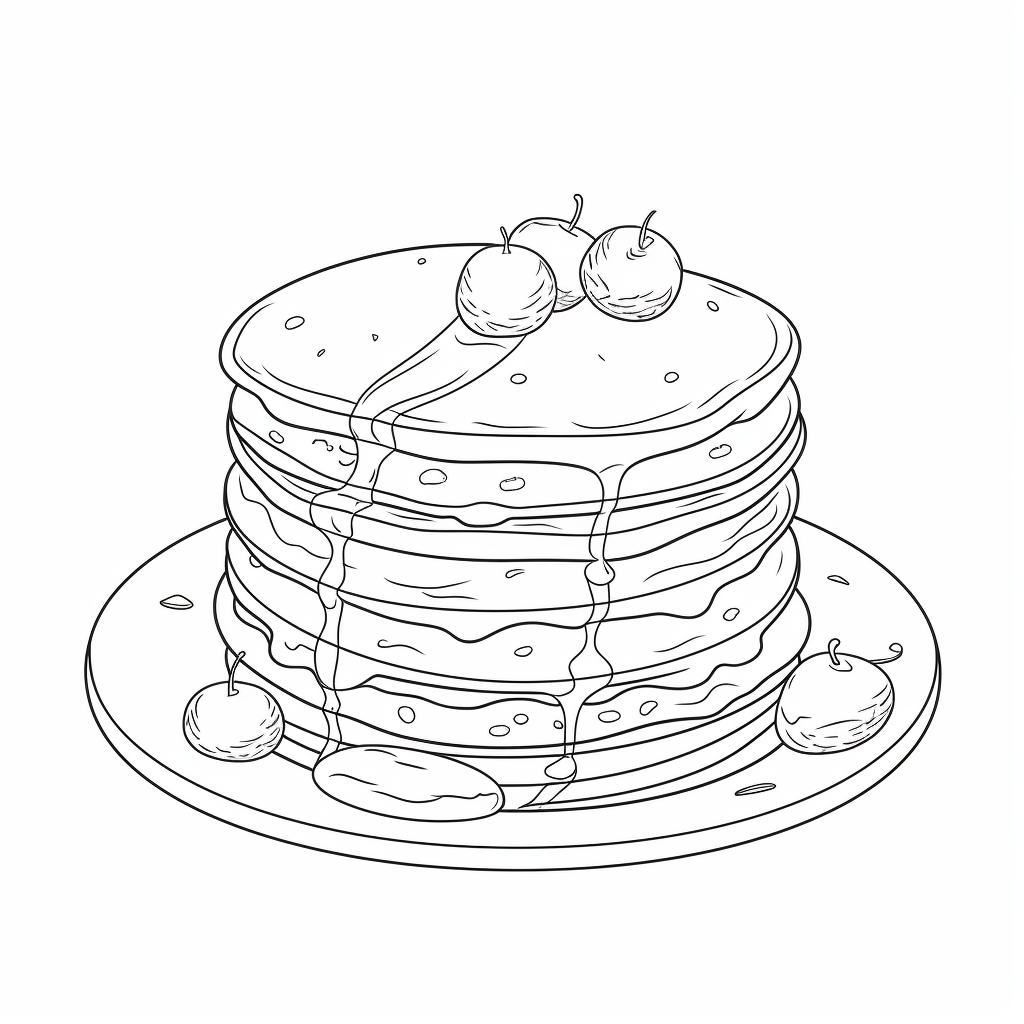 Pancakes coloring page