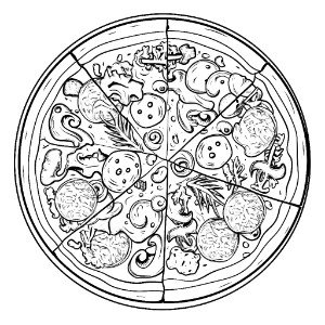 Free 🍕 Pizza coloring pages – Coloring corner