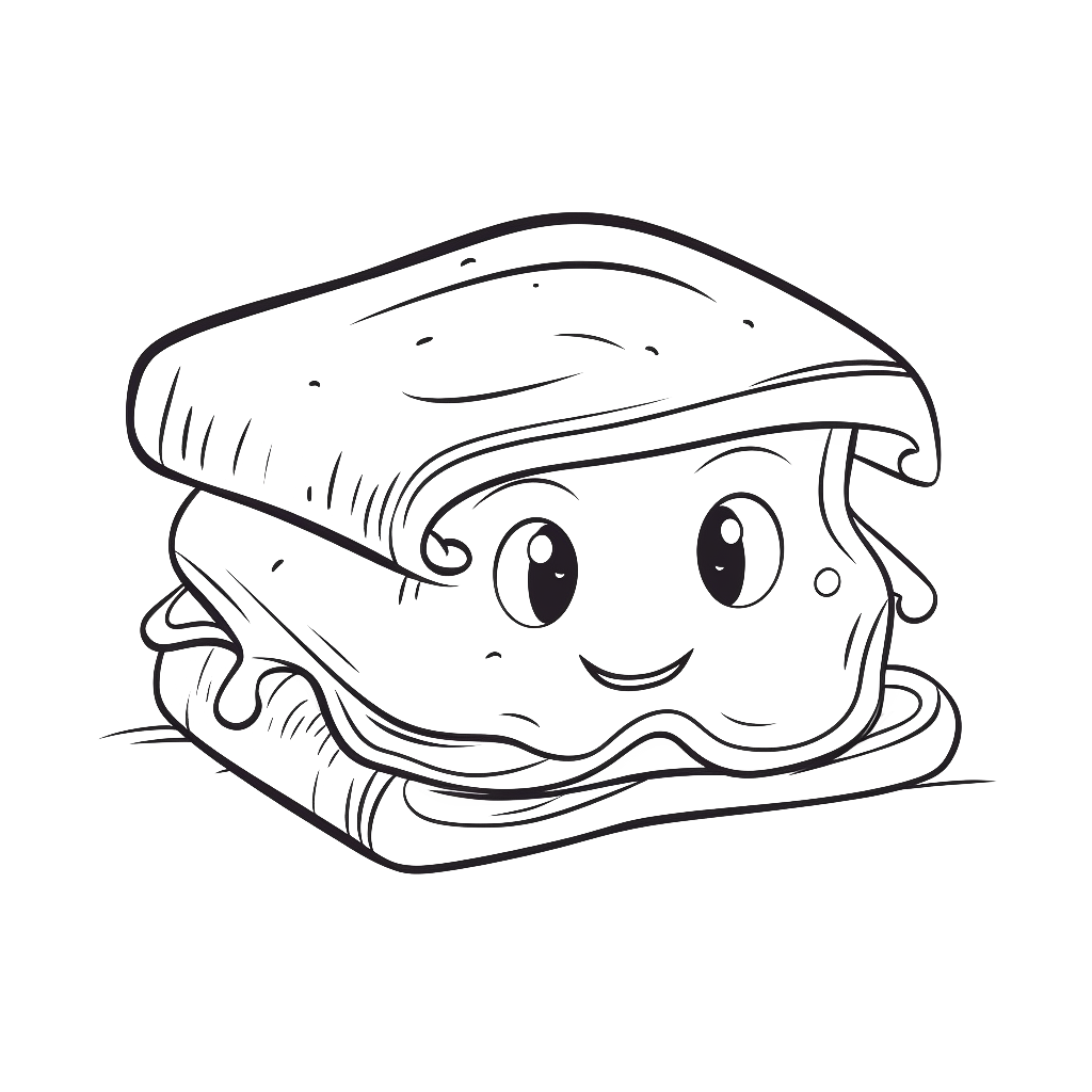 Sandwich coloring page