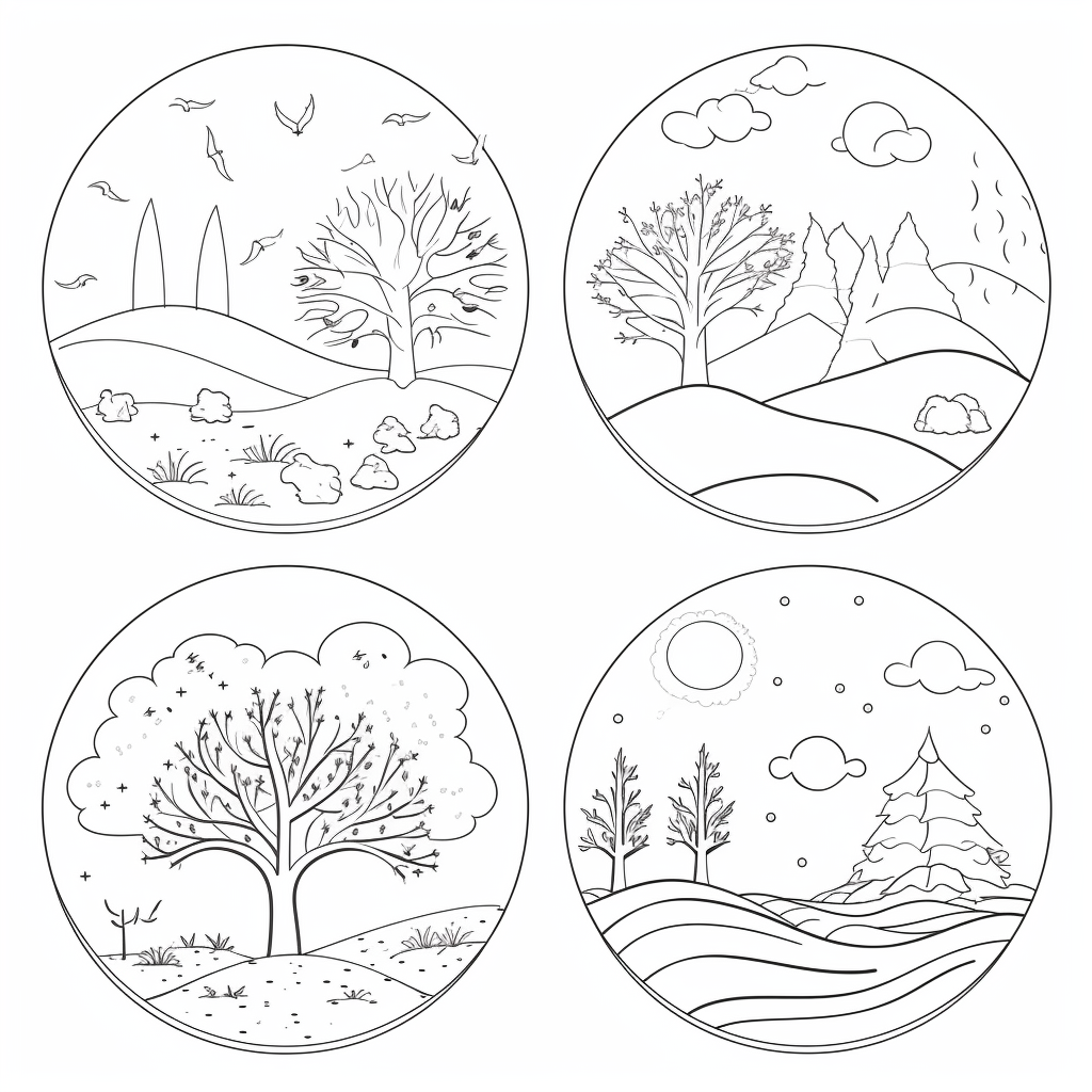 Seasons of Color Coloring Page Journey