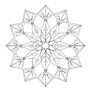 Snowflake coloring page – Coloring corner