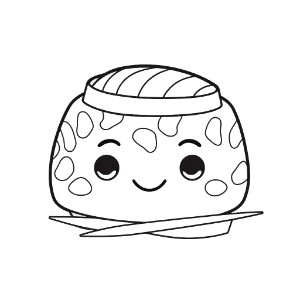 Free 🍣 Sushi coloring pages – Coloring corner