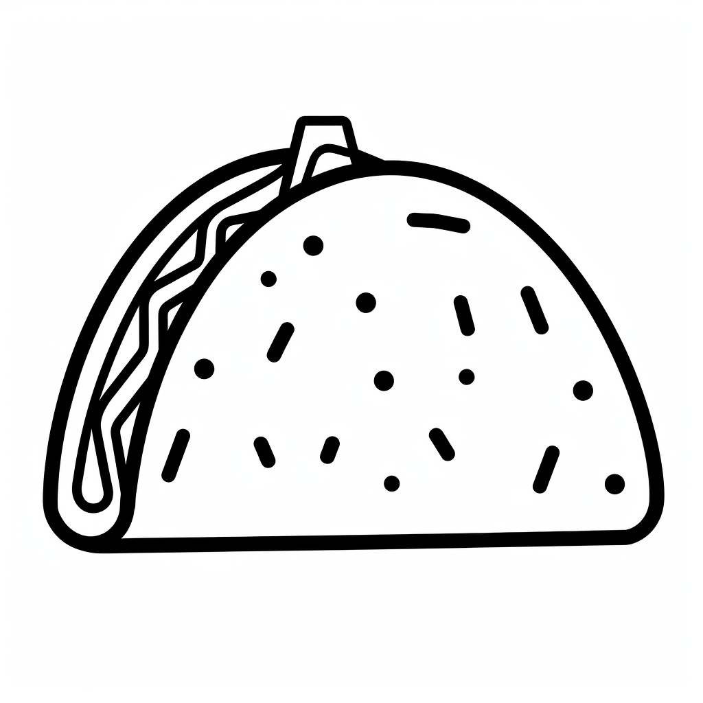 Tacos coloring page