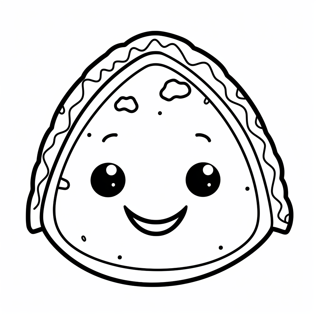 Tacos coloring page
