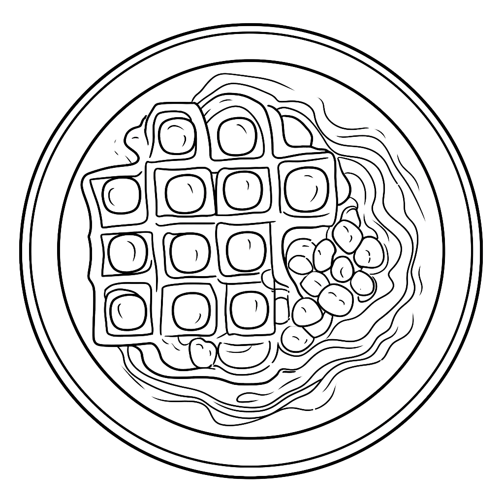 Waffles coloring page