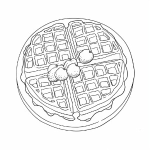 Waffles coloring page – Coloring corner