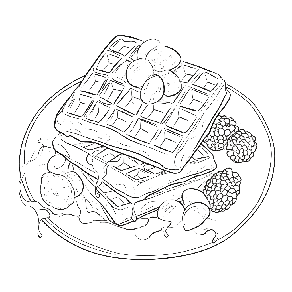 Waffles coloring page