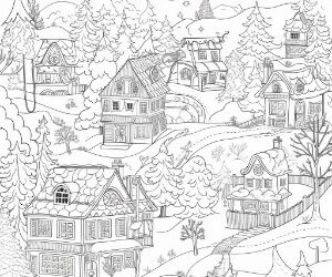 Charming Winter Wonderland Village