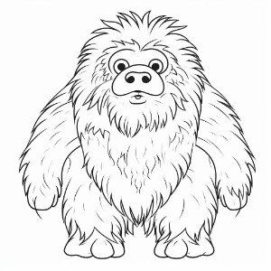 Yeti coloring page – Coloring corner