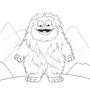 Yeti coloring page – Coloring corner