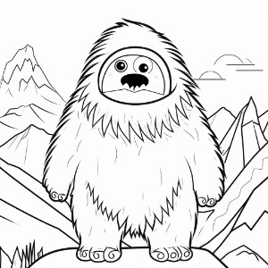 Yeti coloring page – Coloring corner