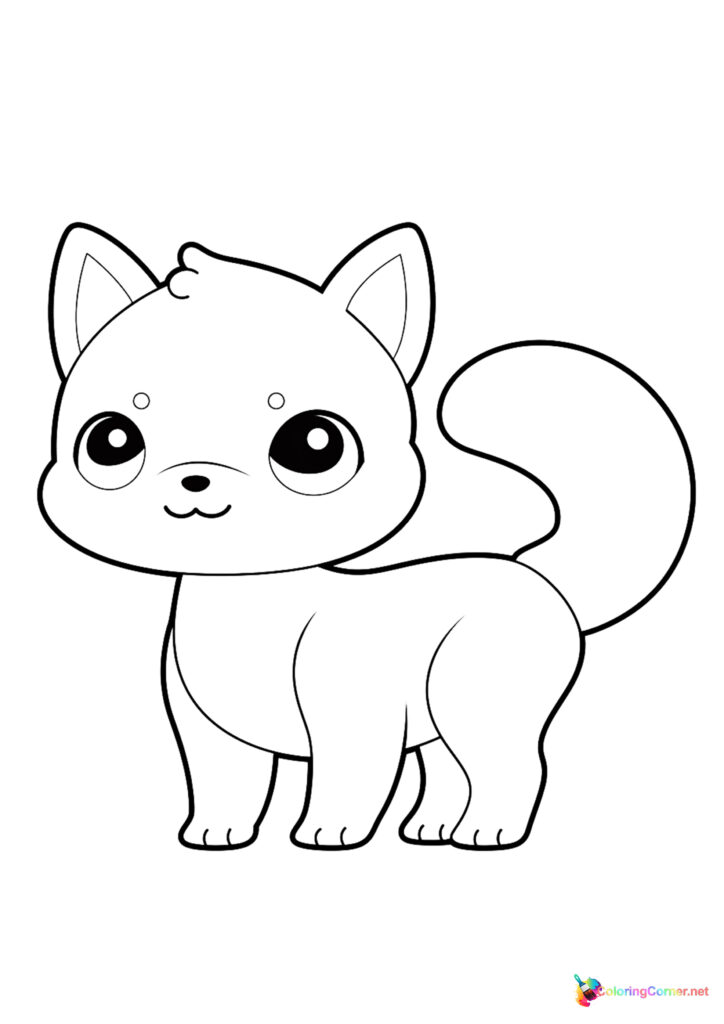 Baby animal coloring page