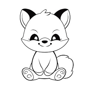 Arctic Fox coloring pages – Coloring corner