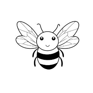Bee coloring page – Coloring corner