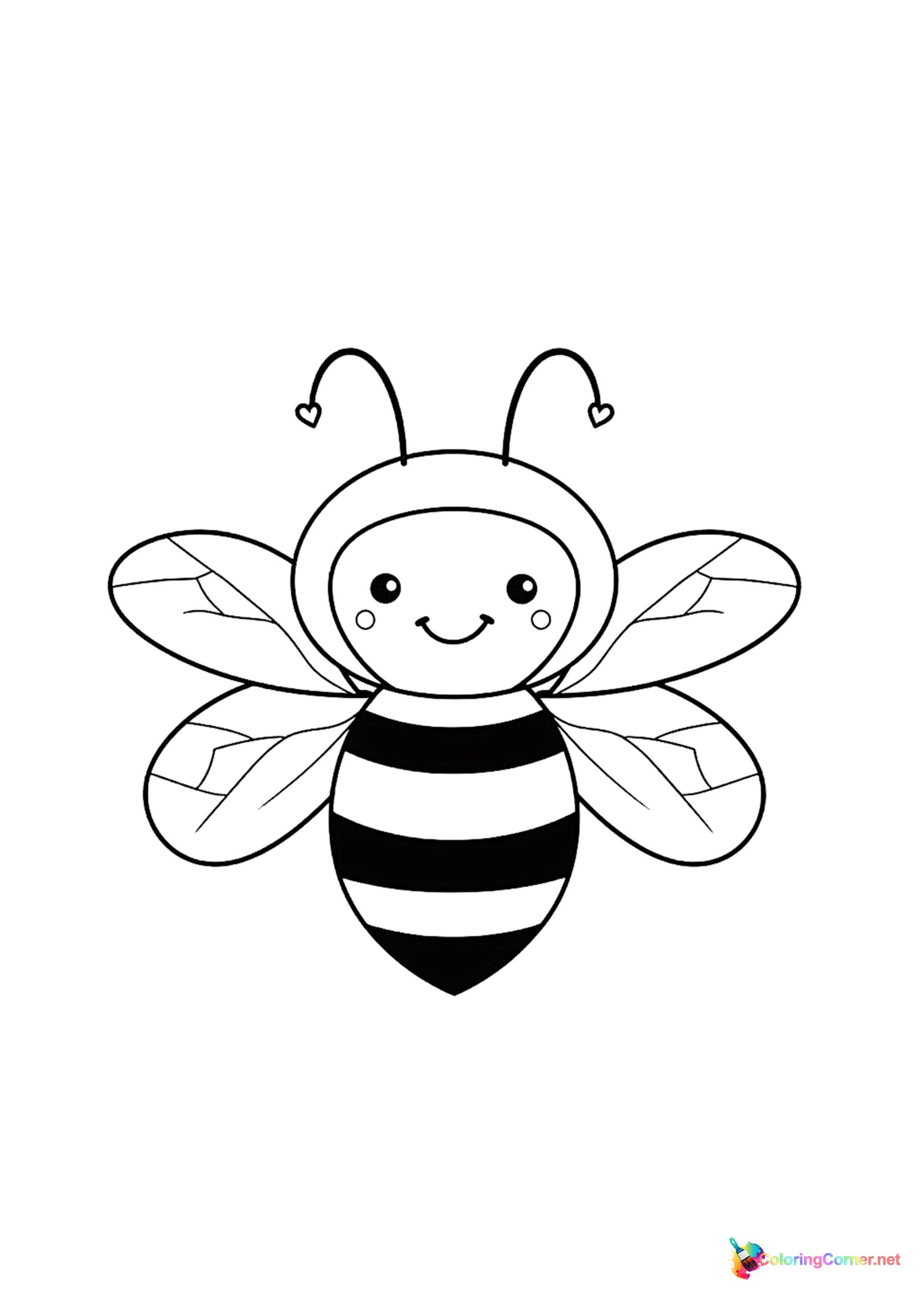 bee coloring page