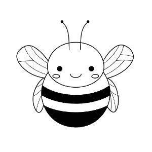 Bee coloring page – Coloring corner