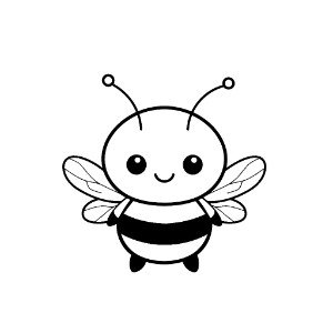 Bee coloring page – Coloring corner