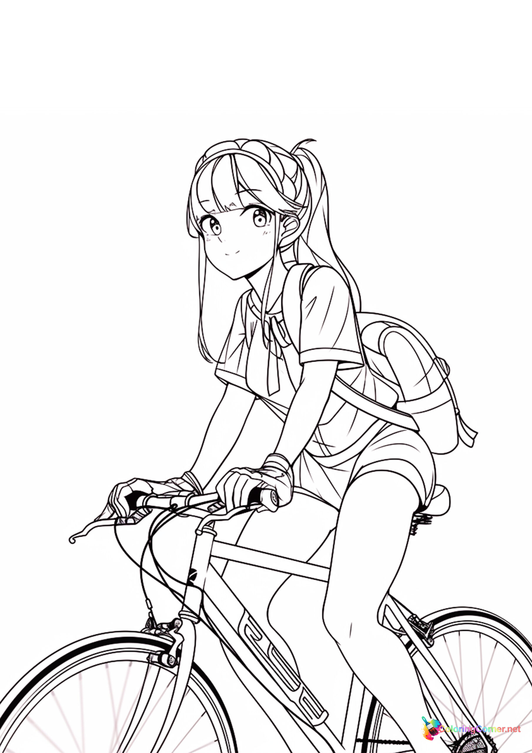 bicycle coloring page