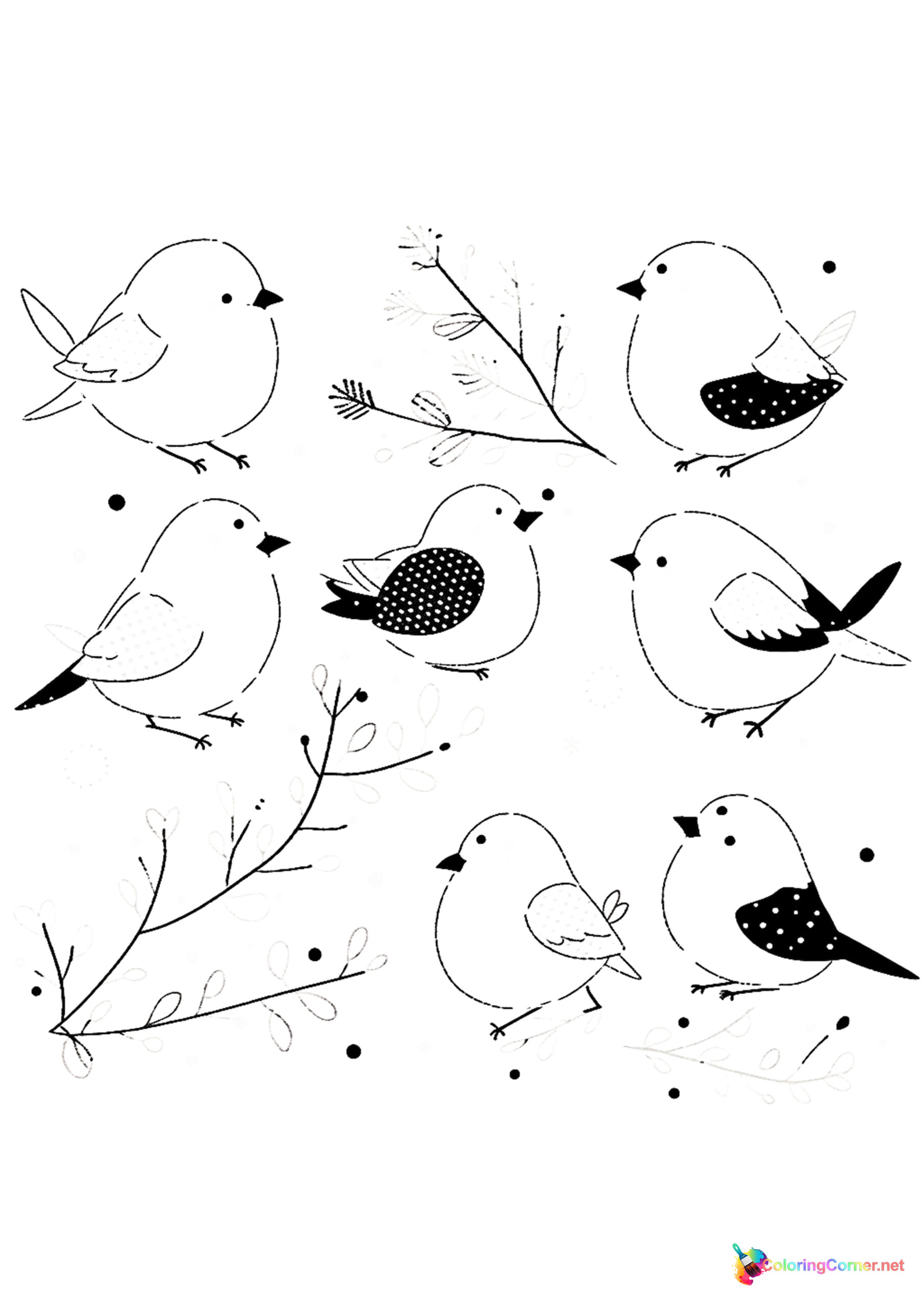 Bird coloring page