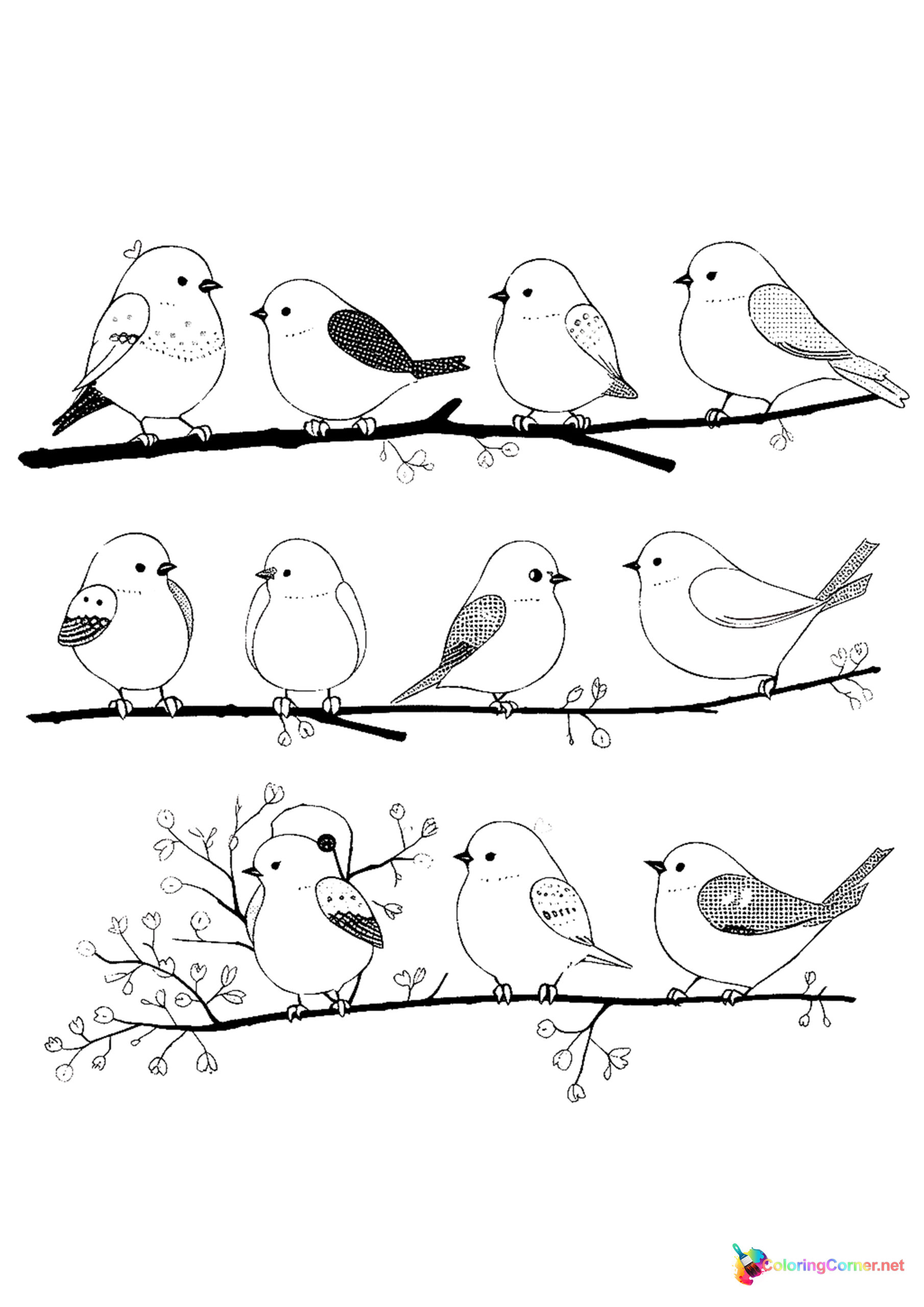 Bird coloring page