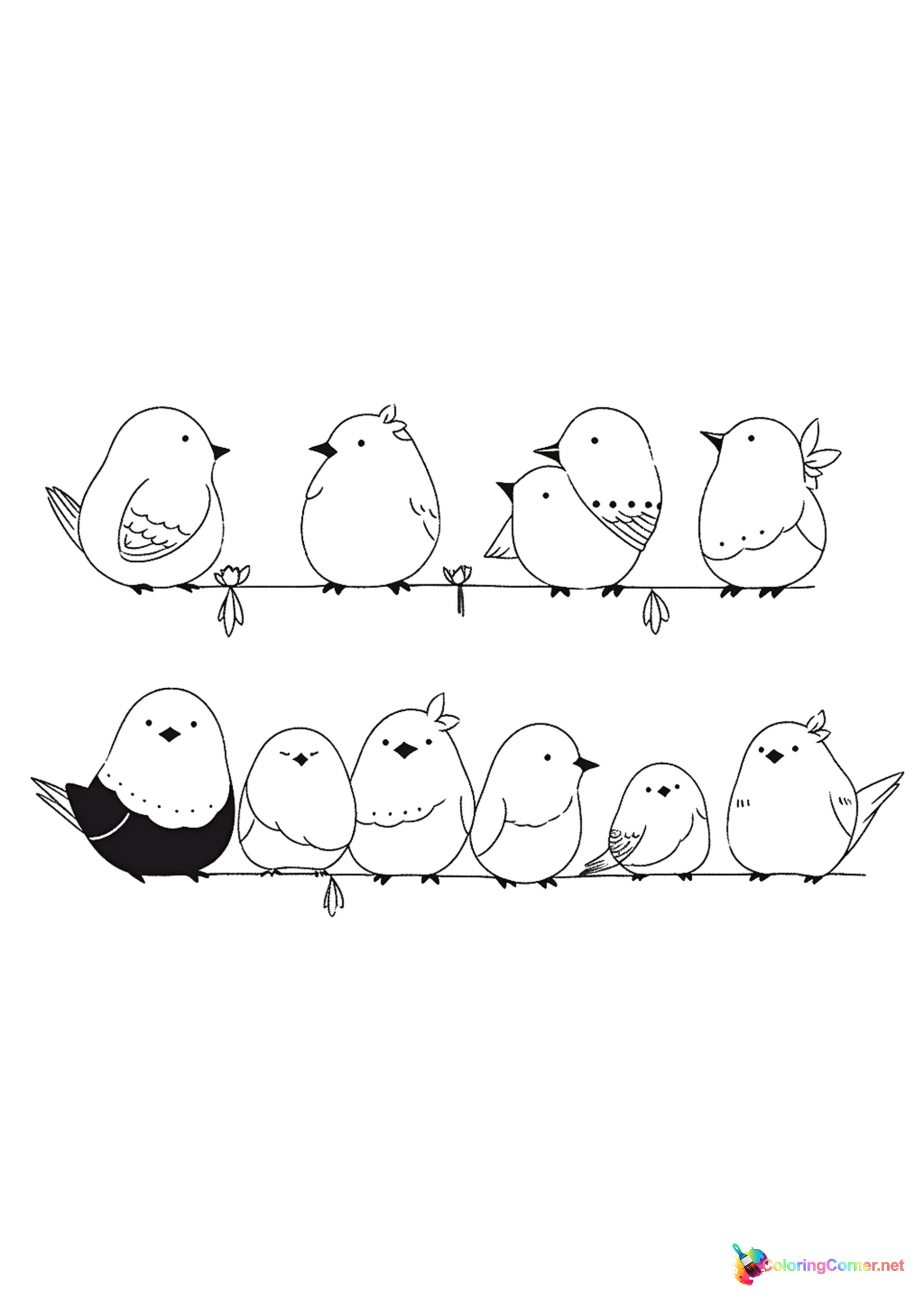 Bird coloring page