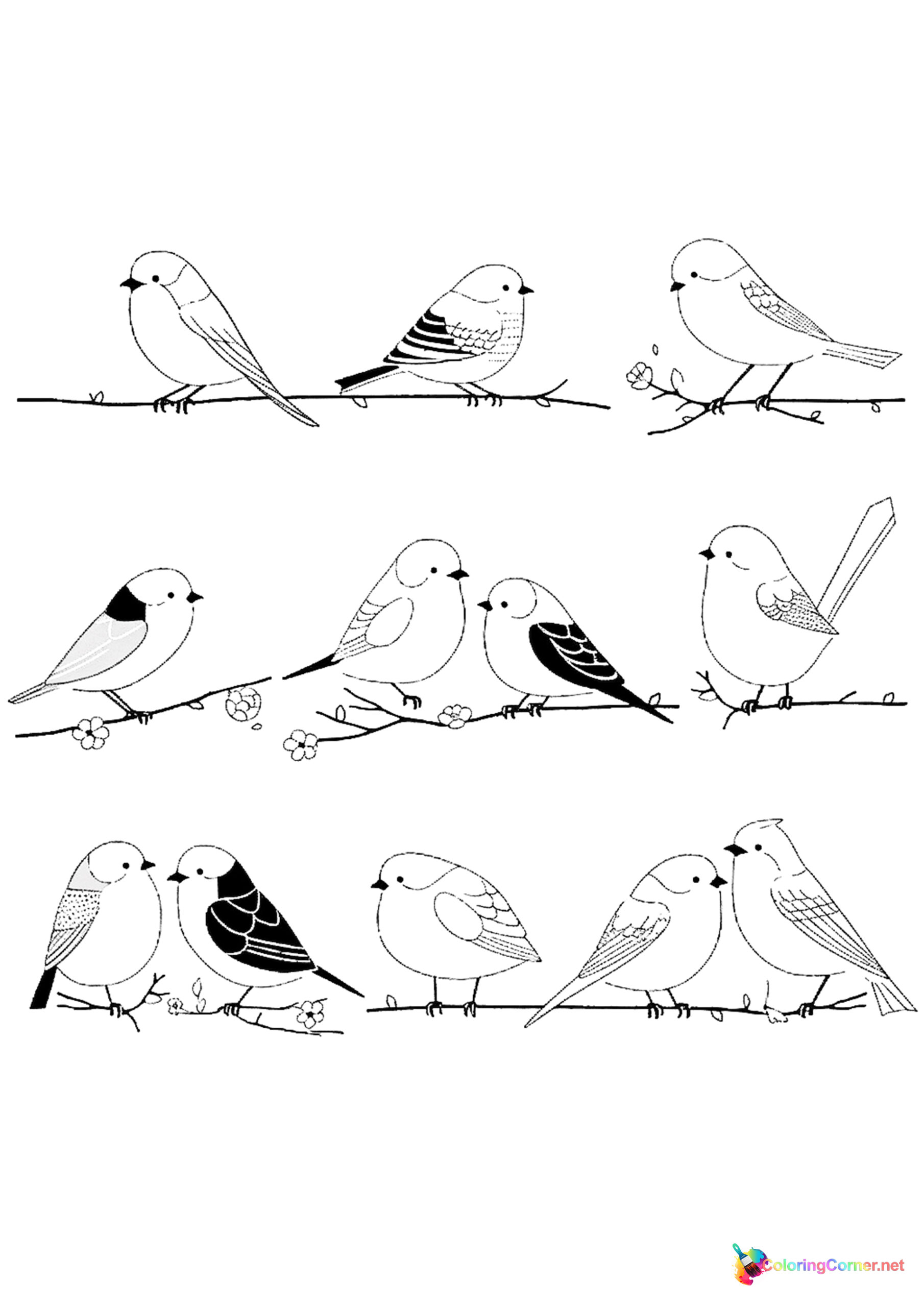 Bird coloring page