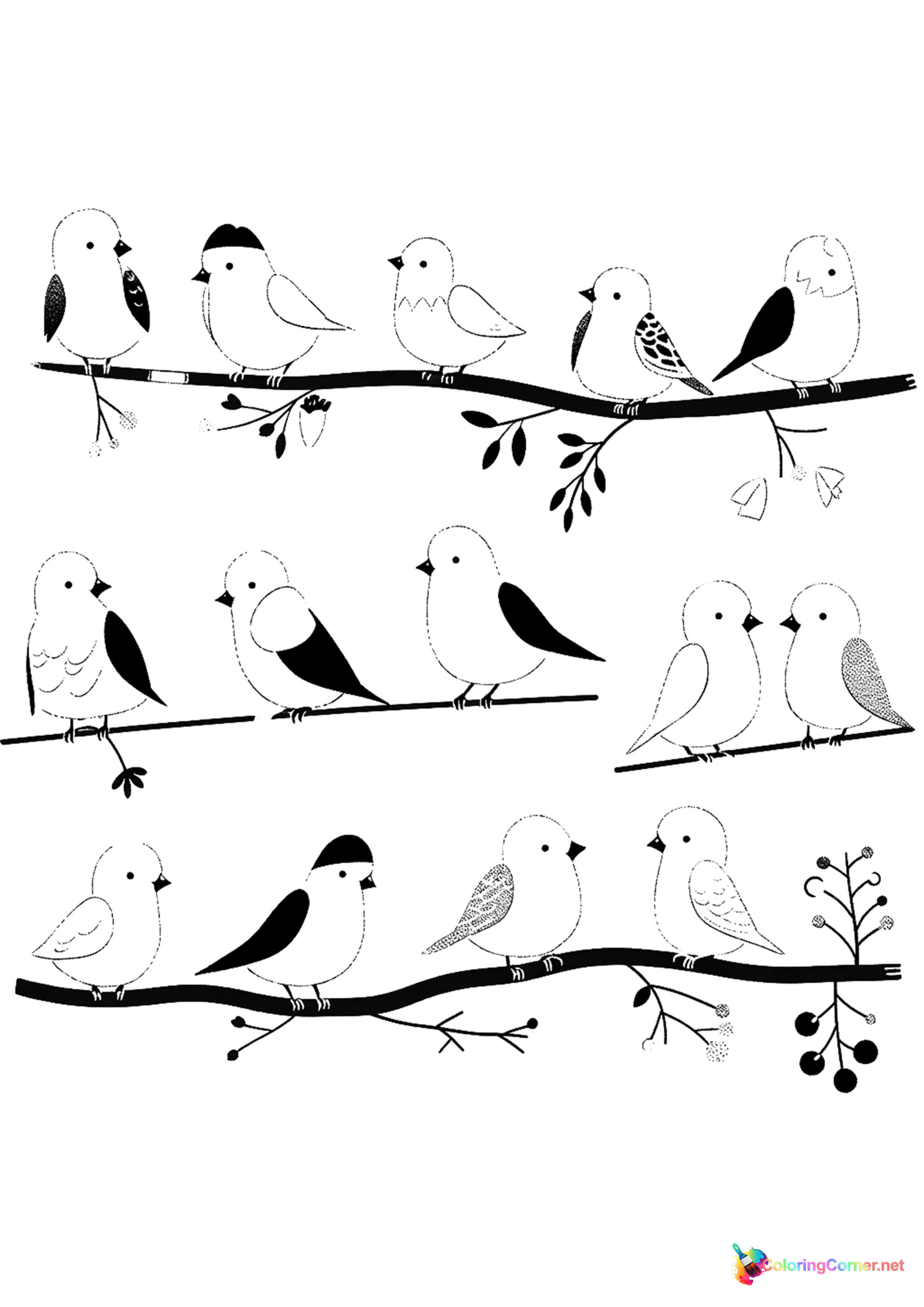 Bird coloring page