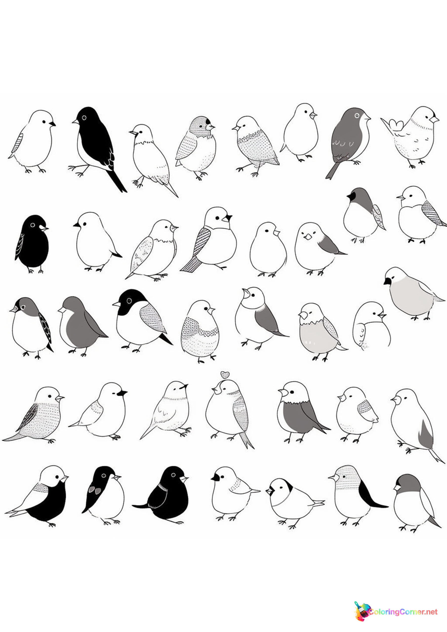 Bird coloring page