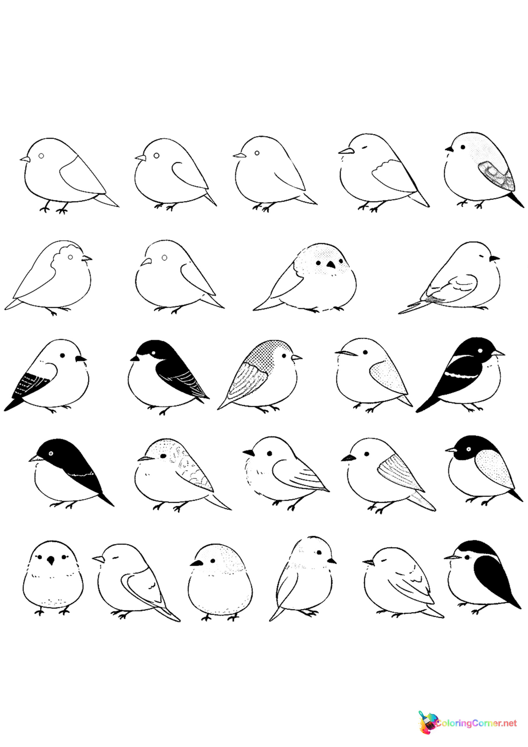 Bird coloring page