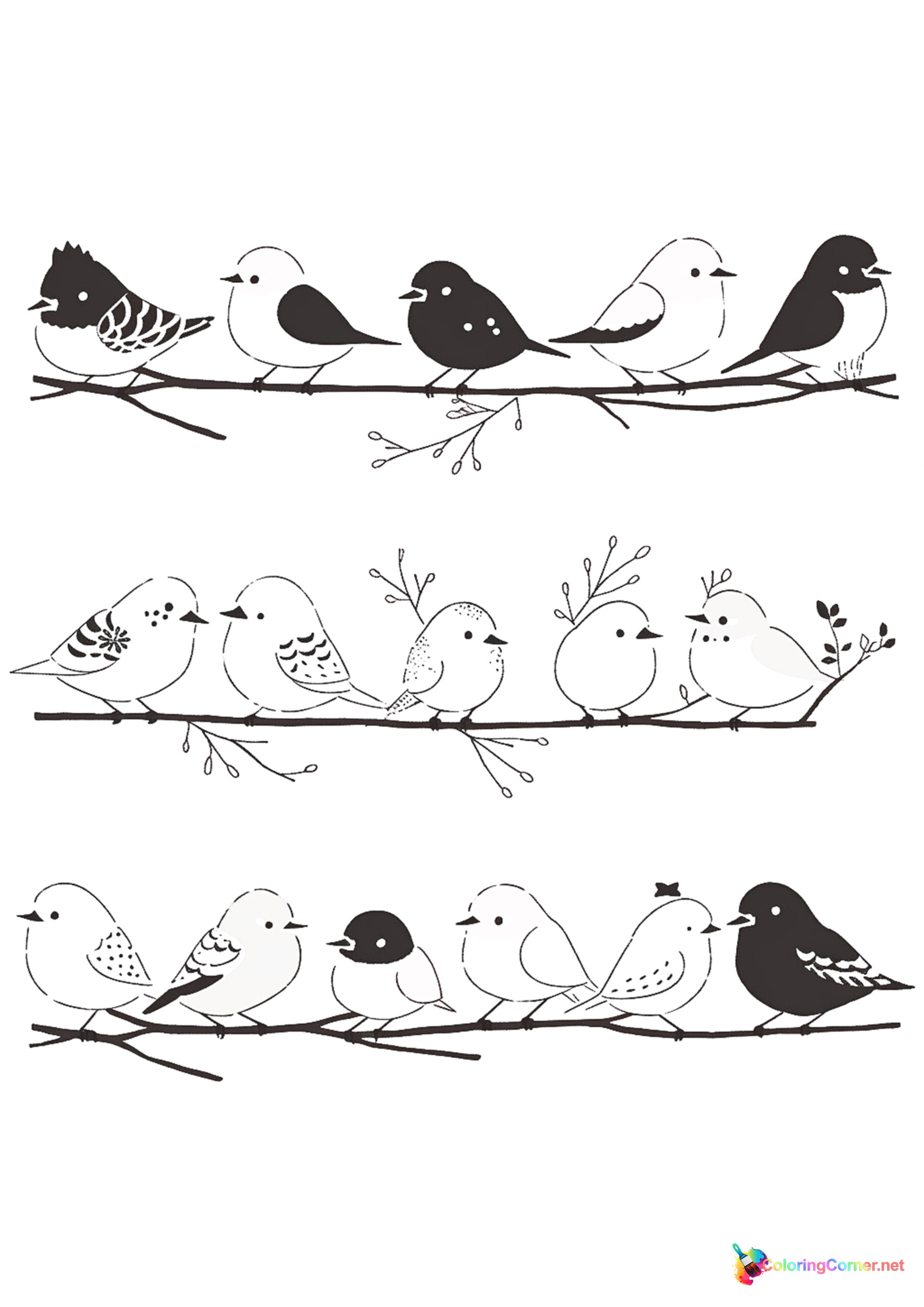 Bird coloring page