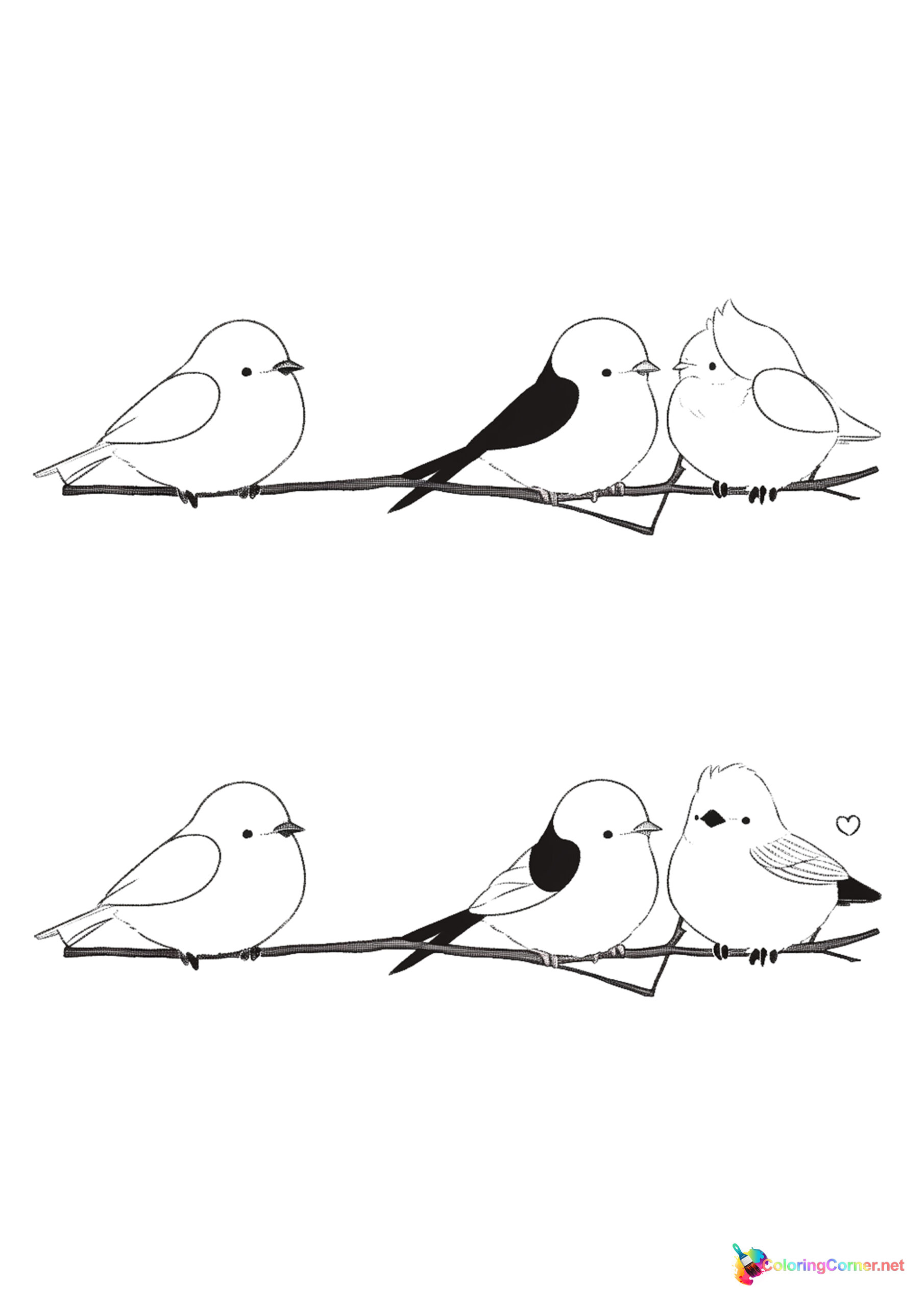 Bird coloring page