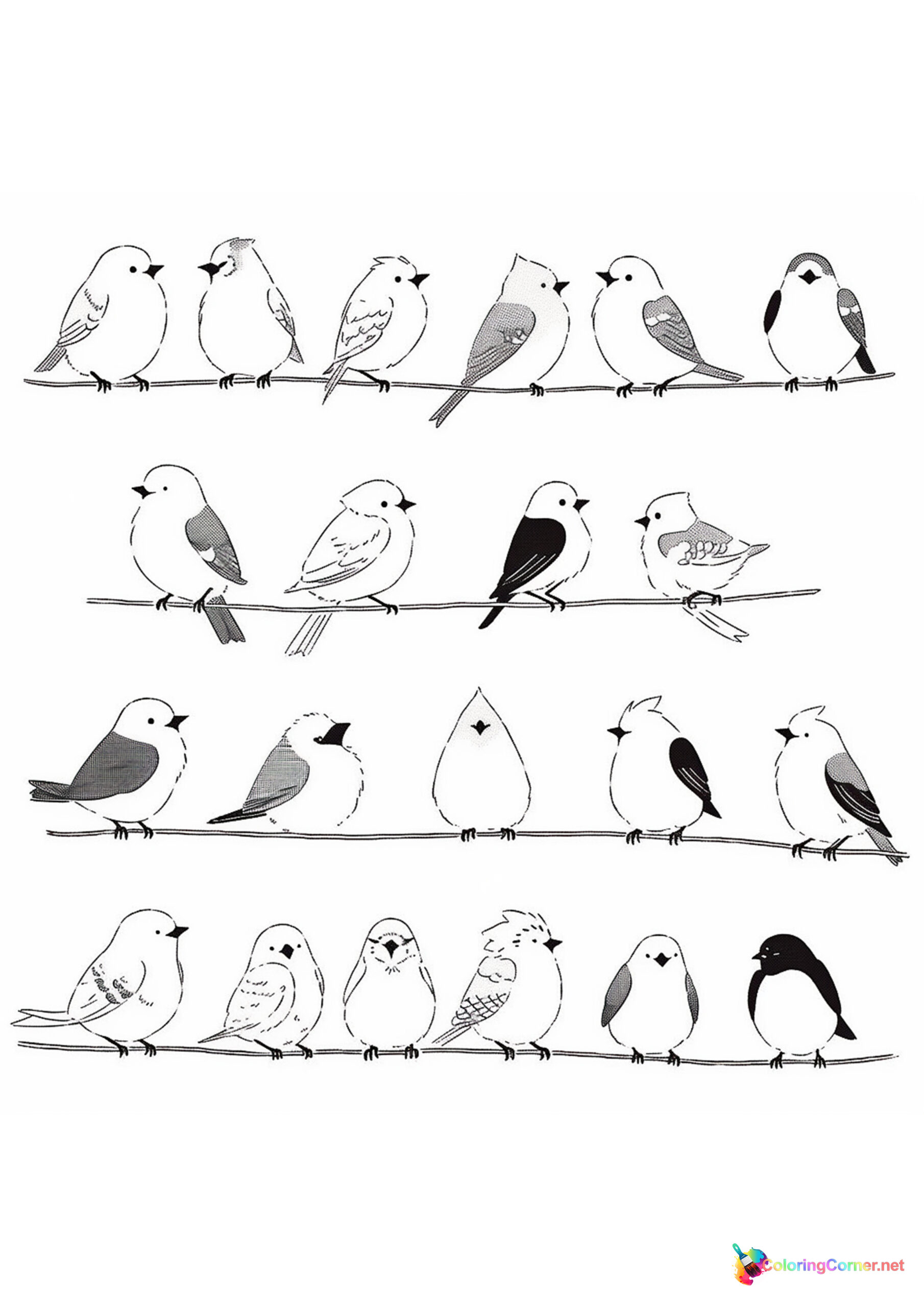 Bird coloring page