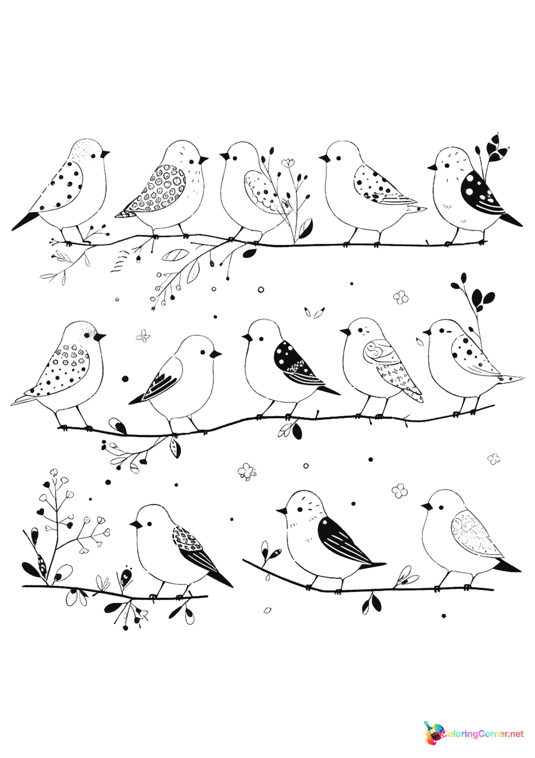 Bird coloring page