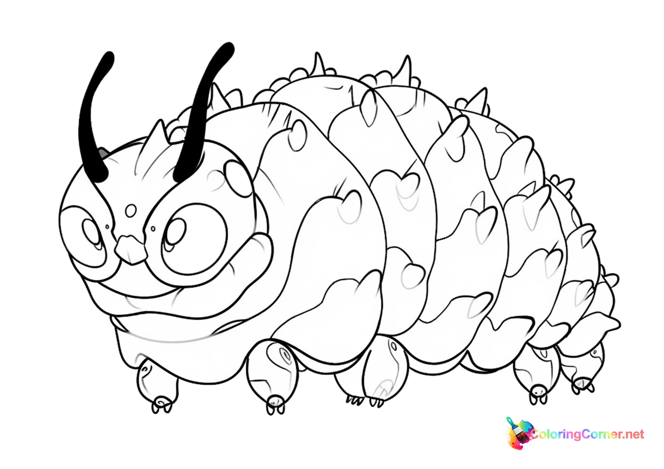 Caterpillar coloring page