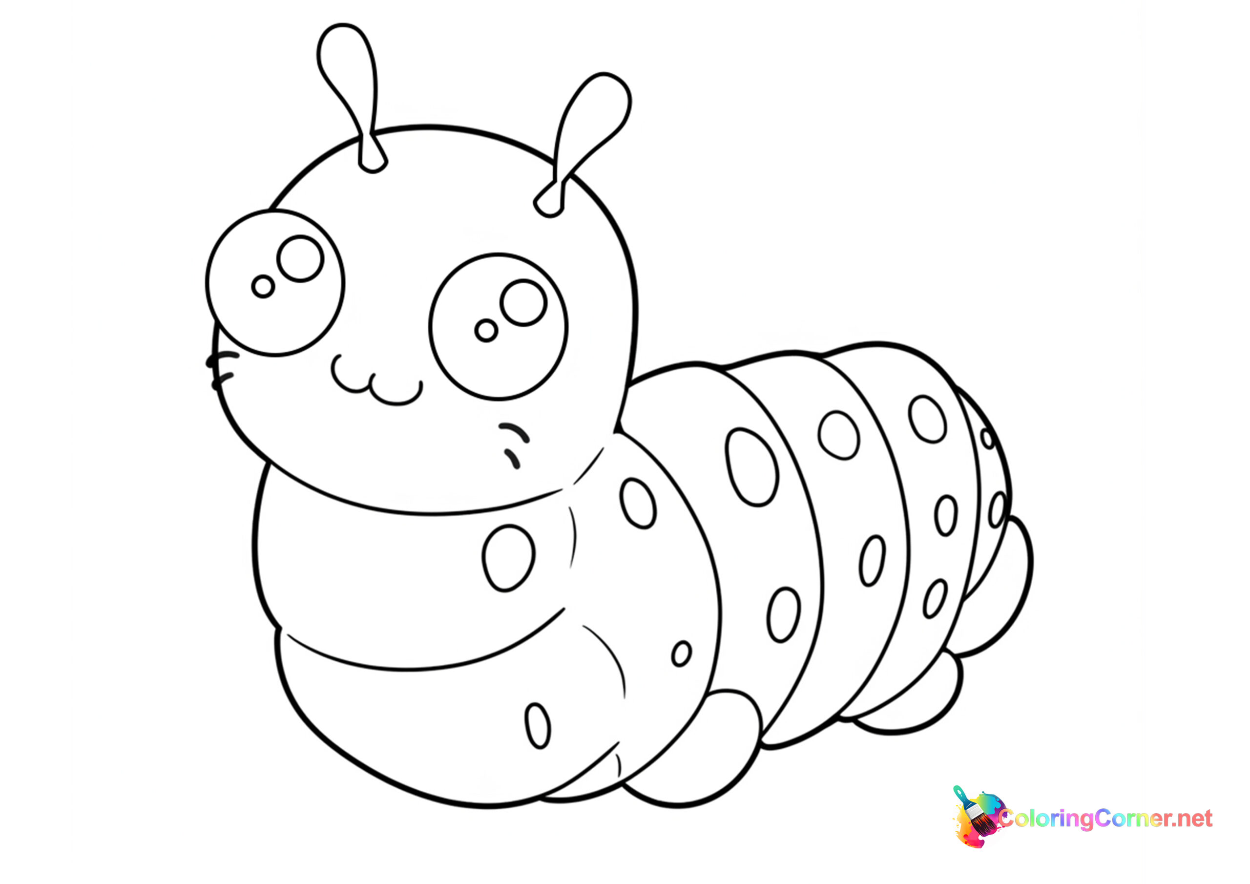 Caterpillar coloring page