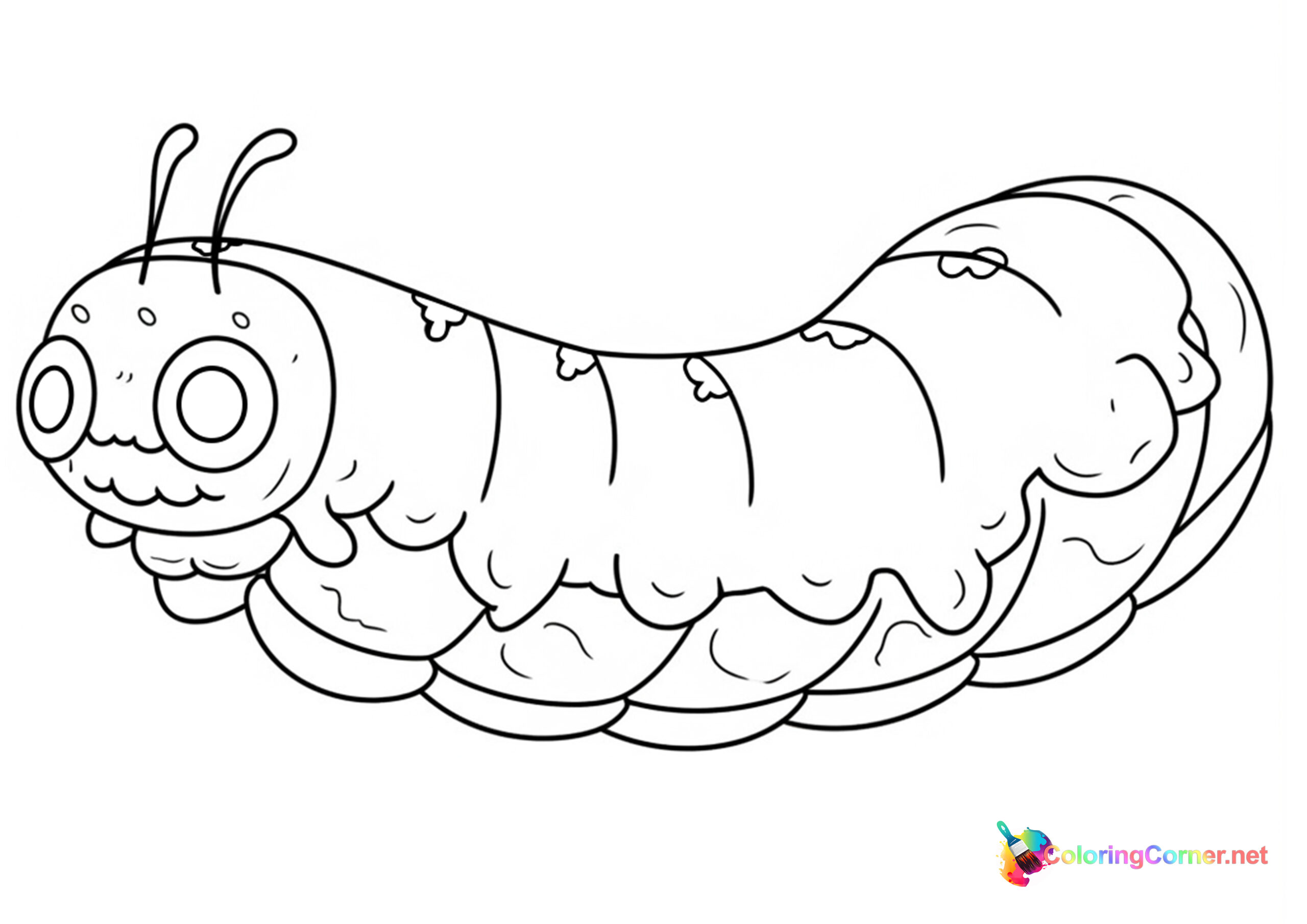 Caterpillar coloring page