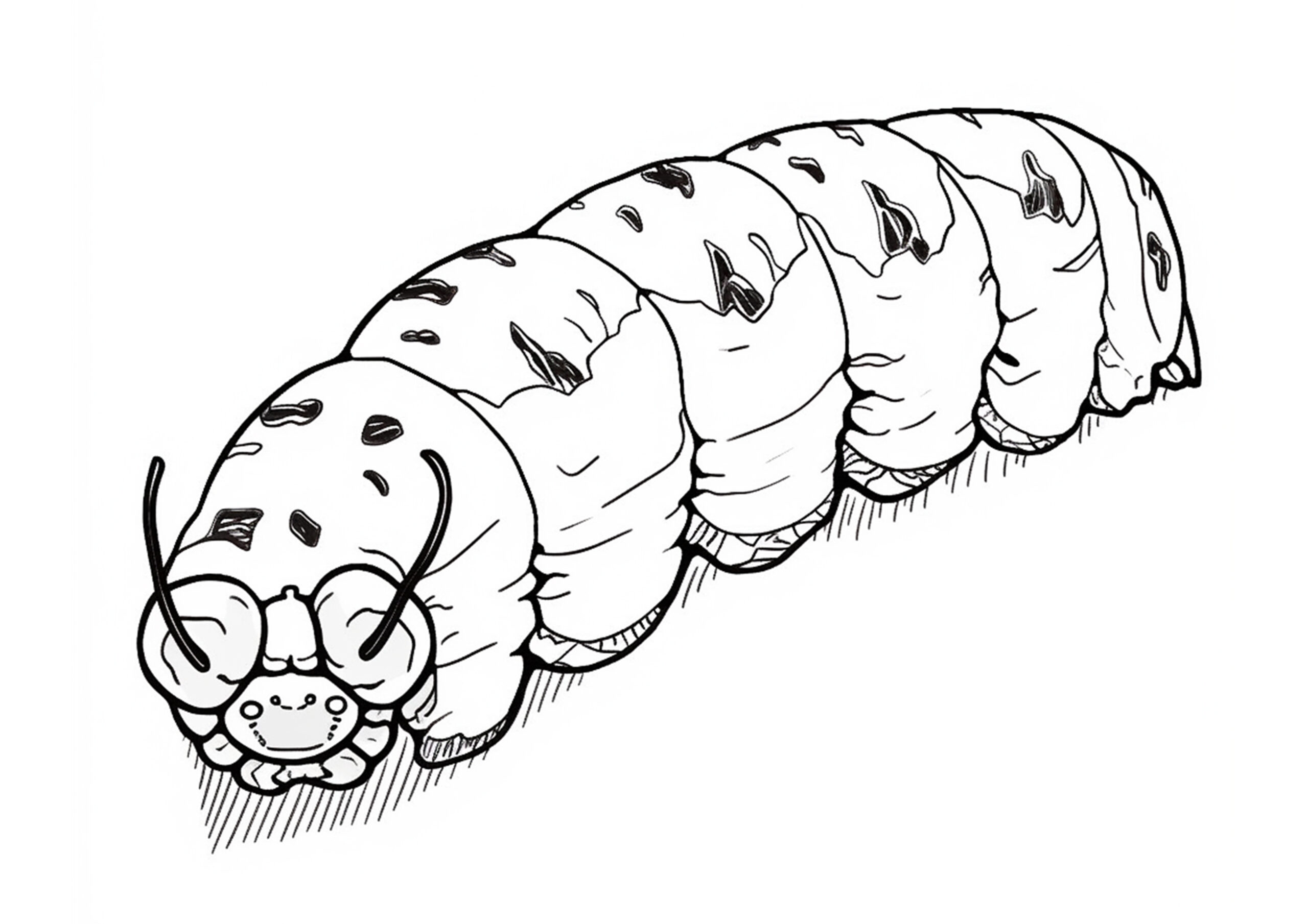 Caterpillar coloring page