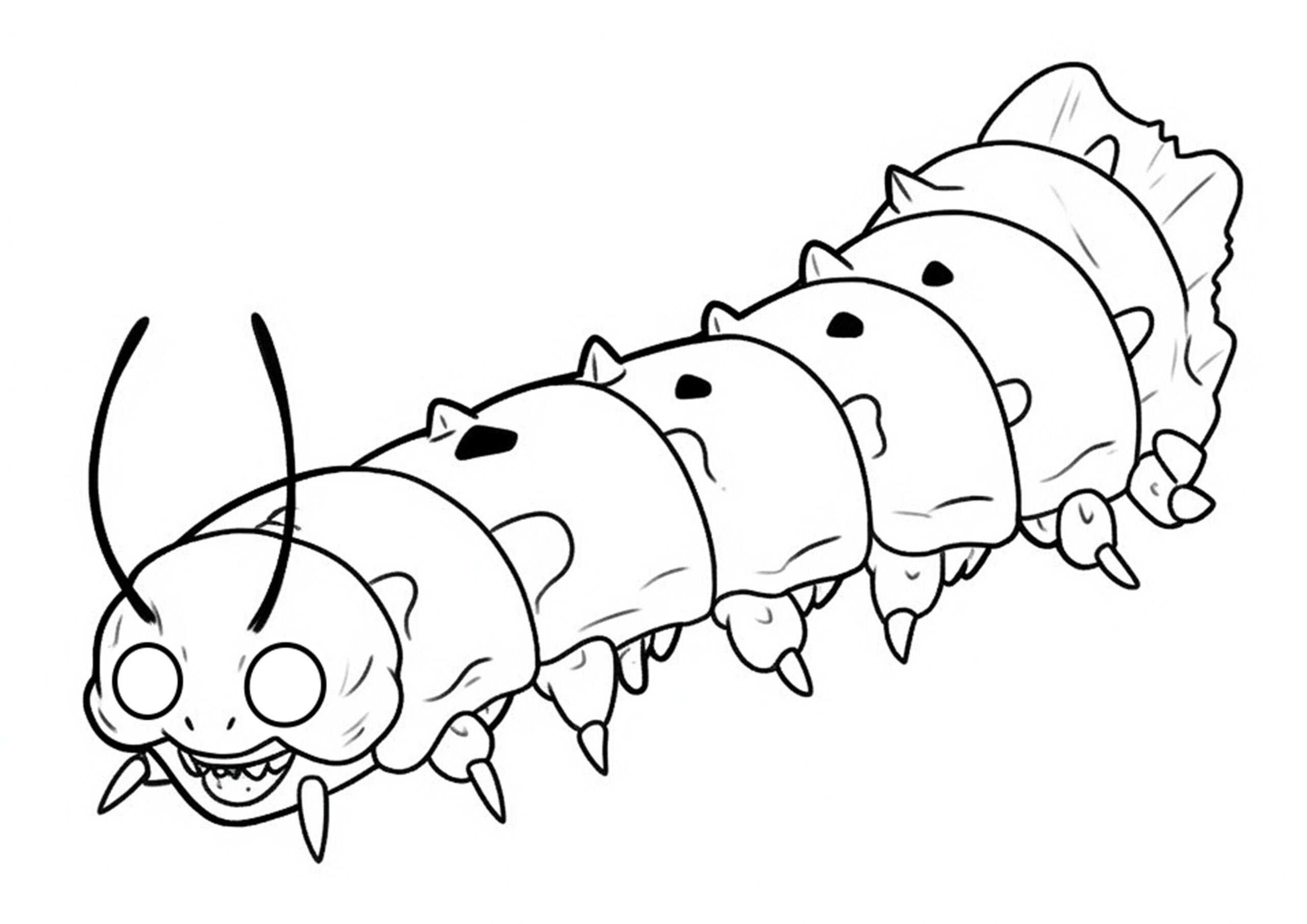 Caterpillar coloring page