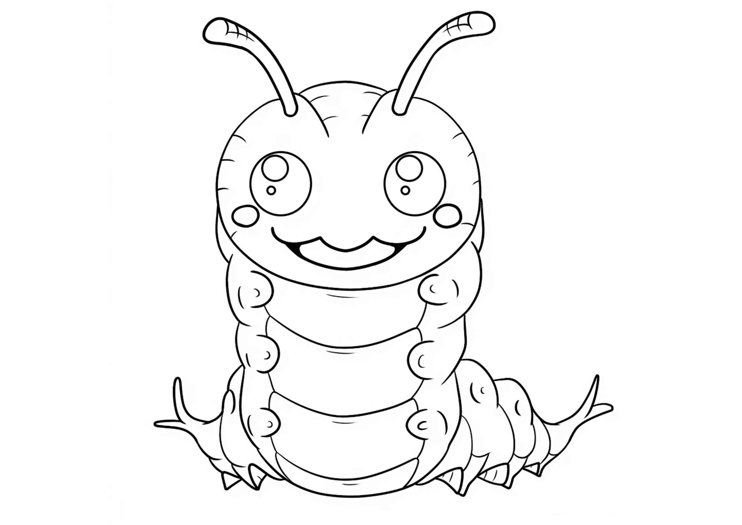 Caterpillar coloring page