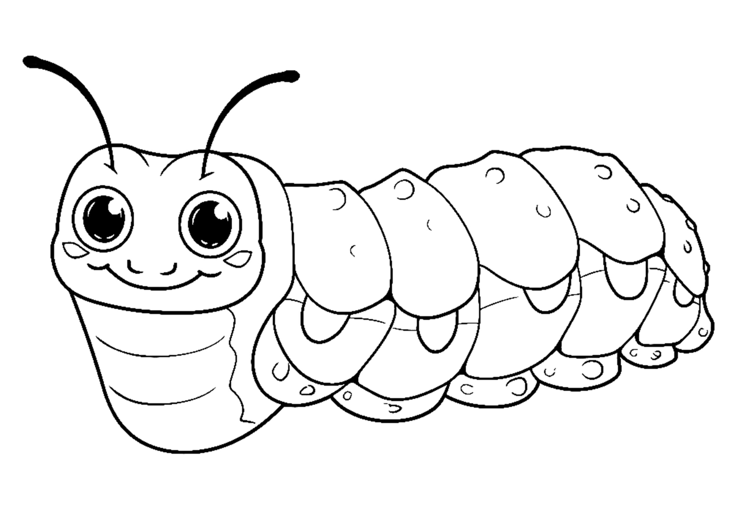 Caterpillar coloring page