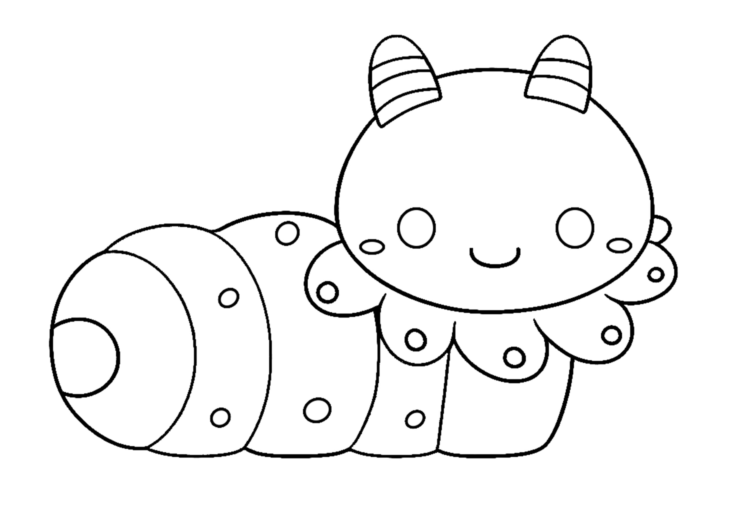 Caterpillar coloring page