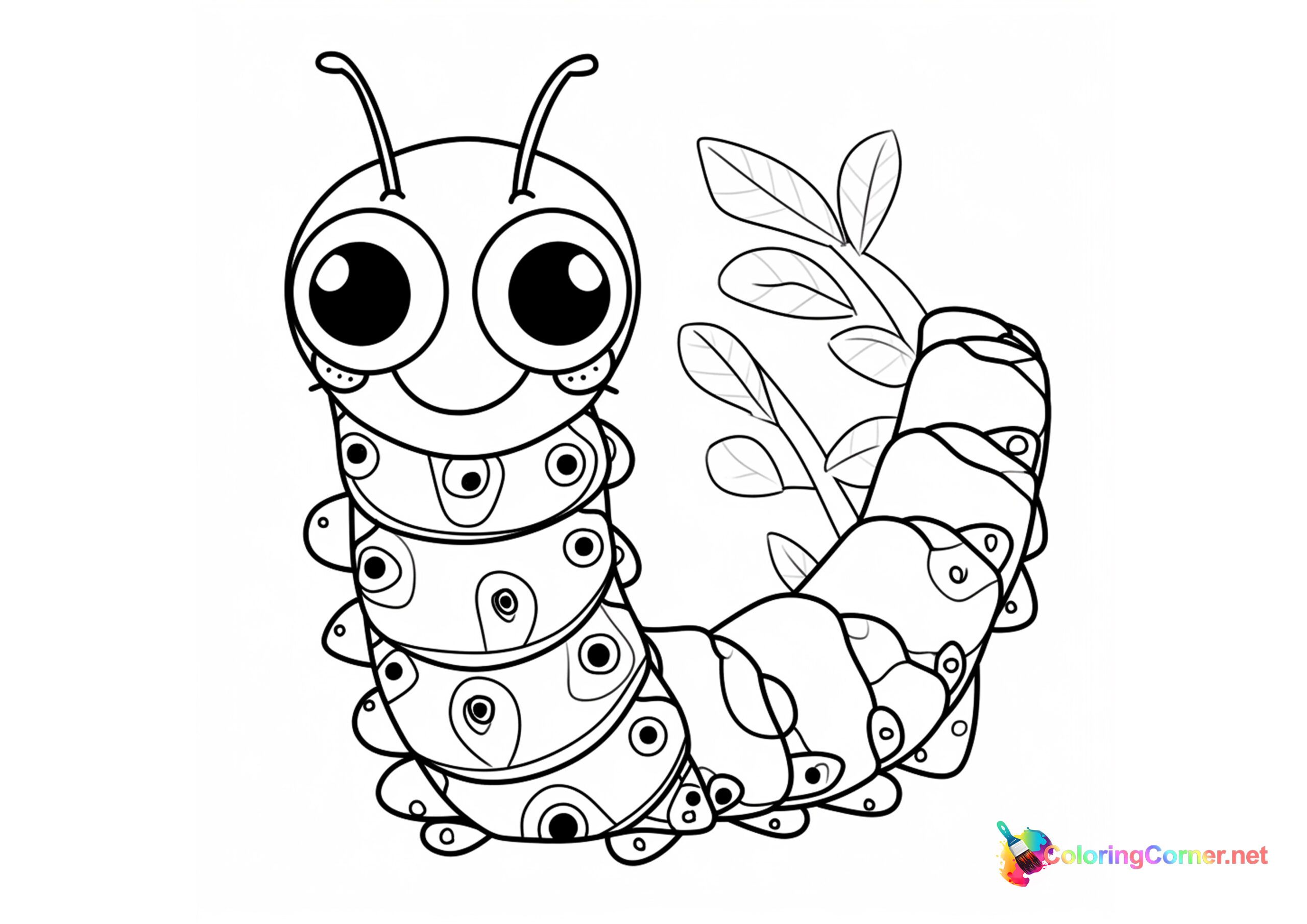 Caterpillar coloring page