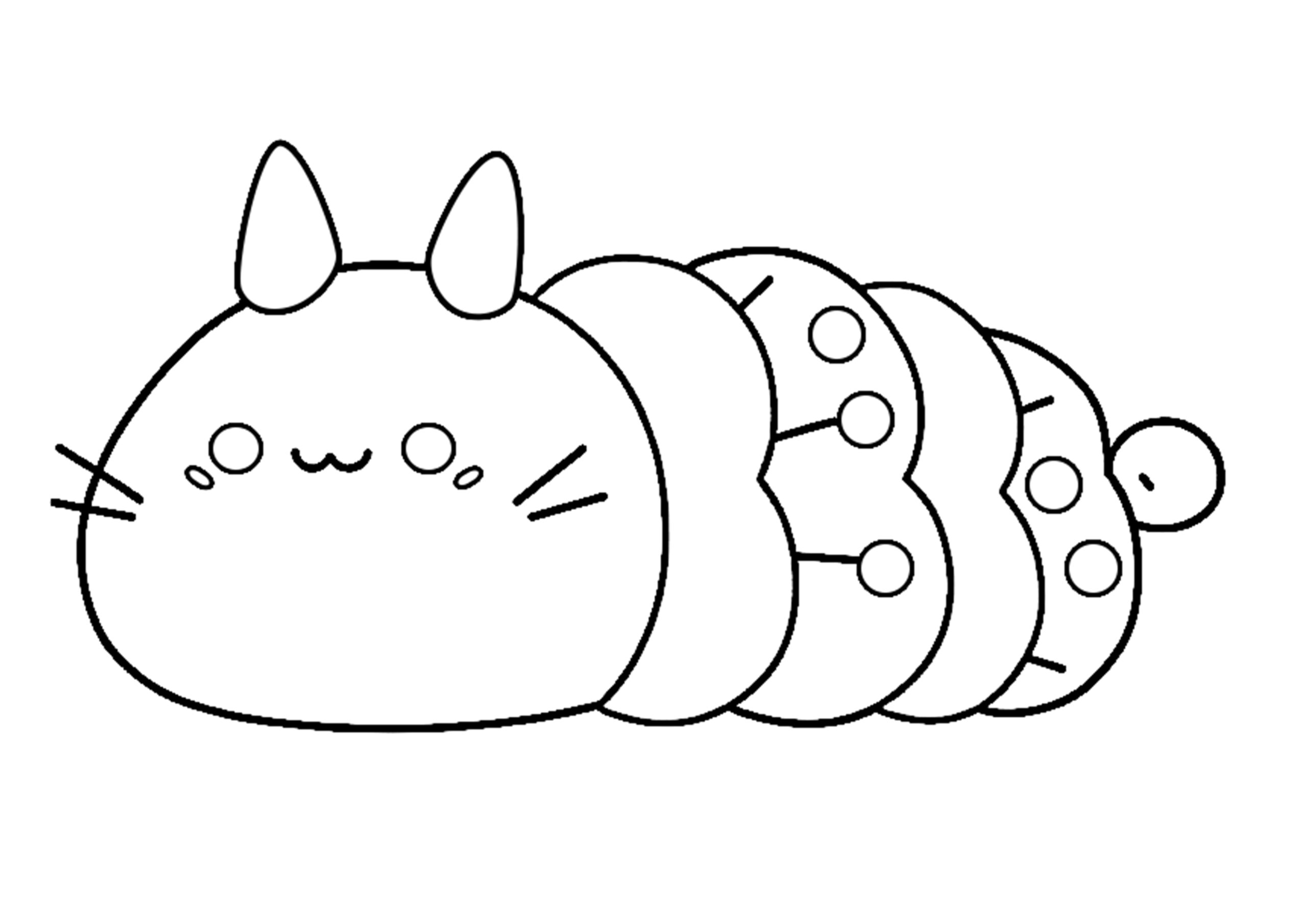 Caterpillar coloring page