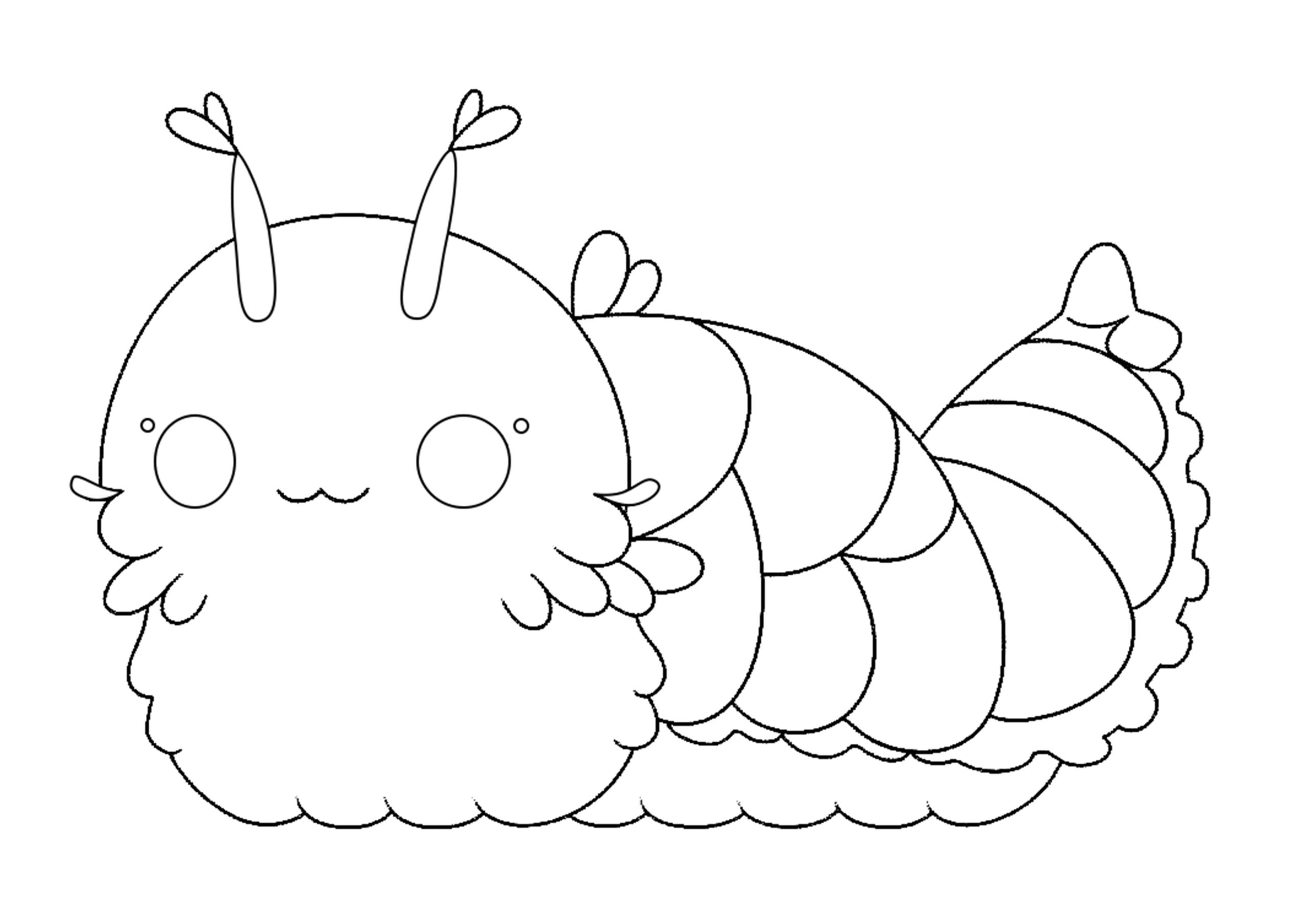 Caterpillar coloring page