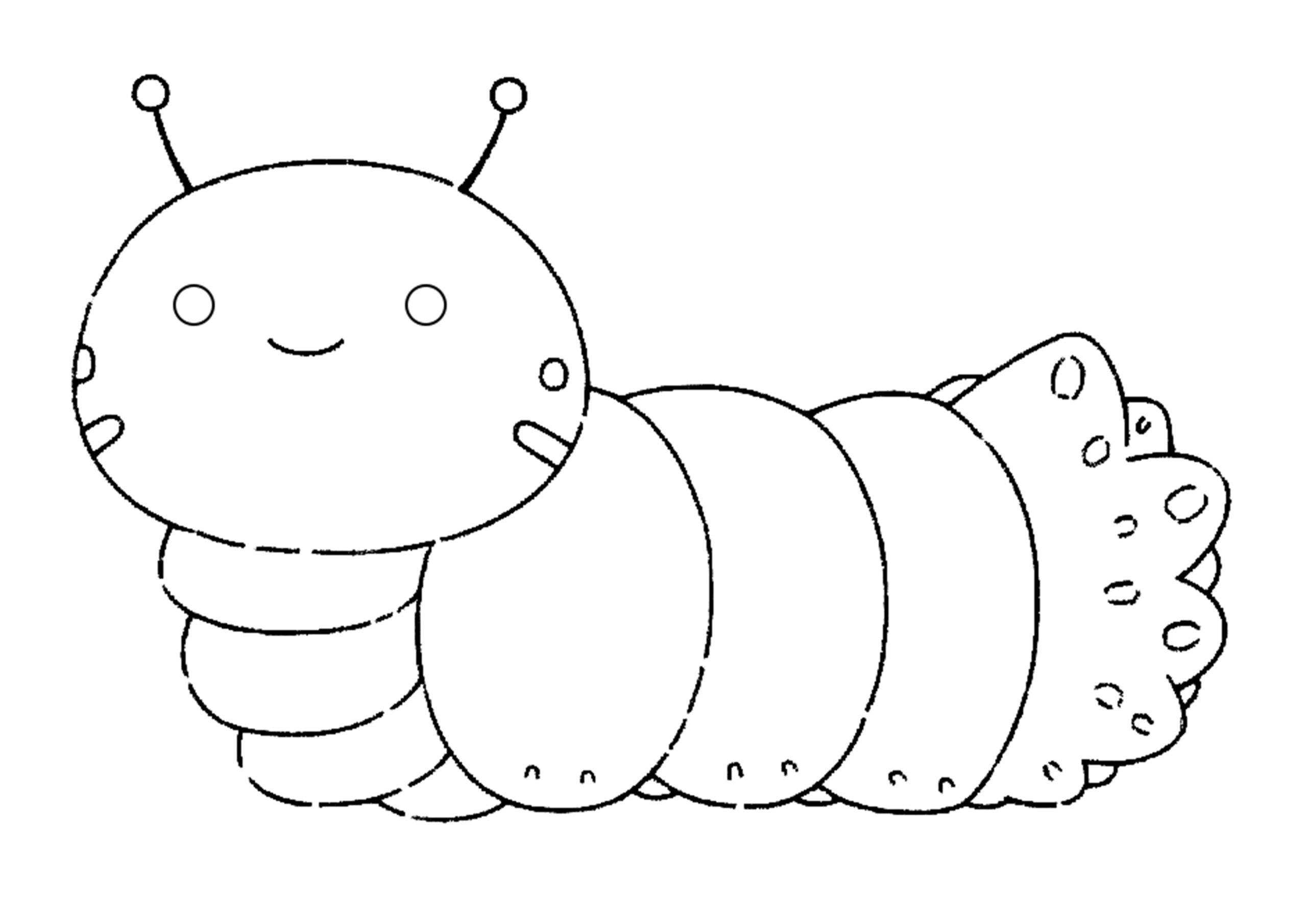 Caterpillar coloring page