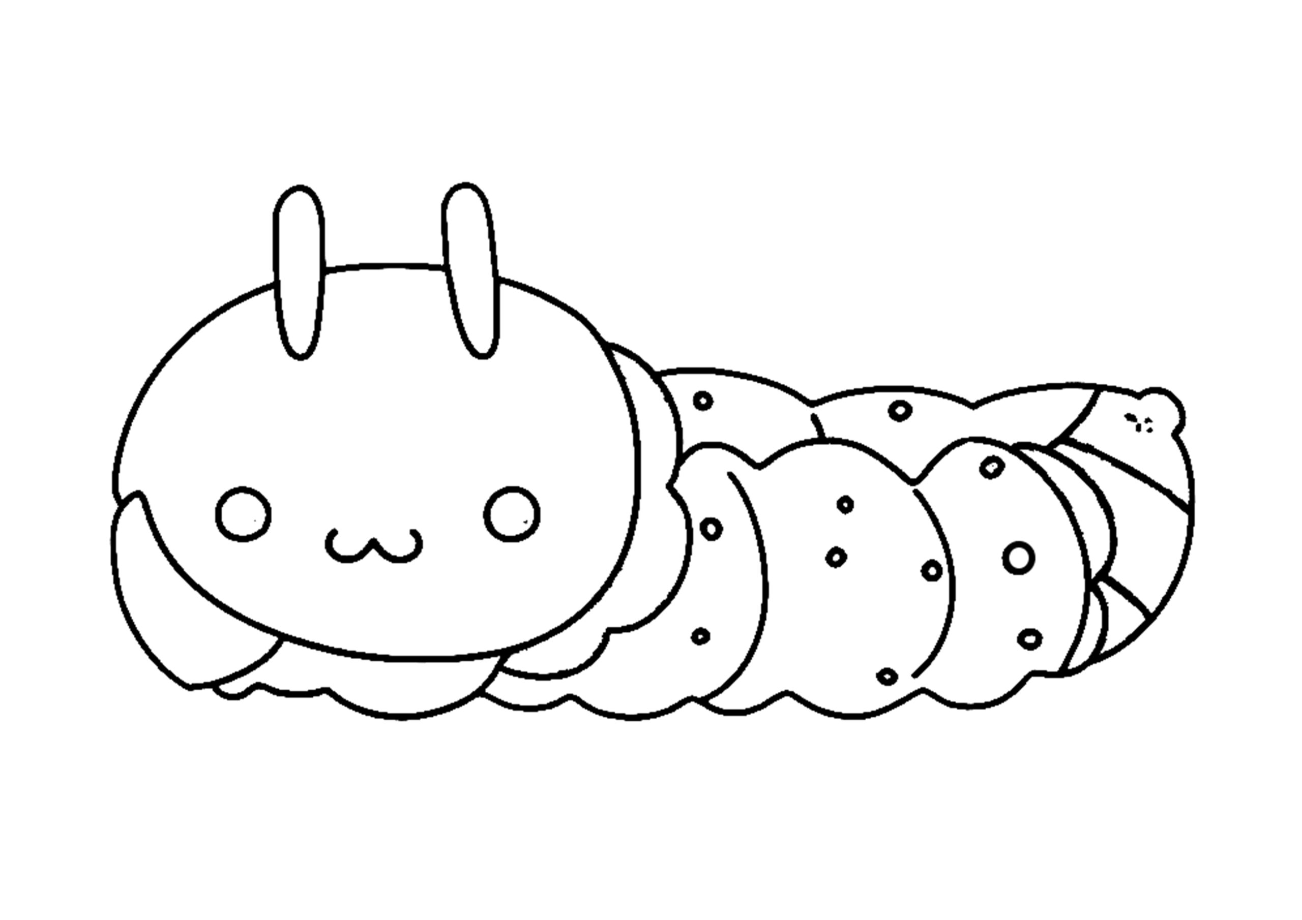 Caterpillar coloring page